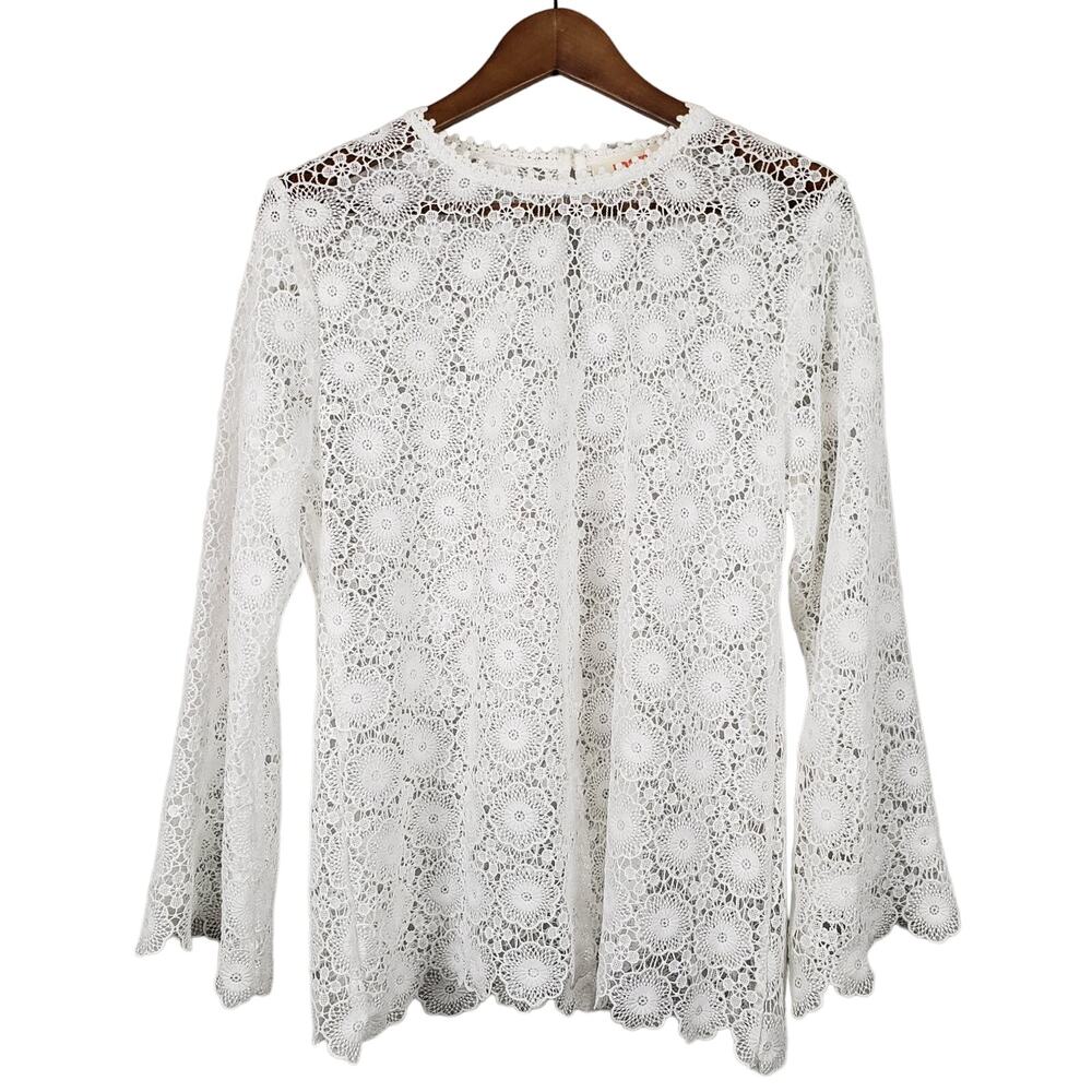 Mazik Lace Doily Blouse Tunic Top - S